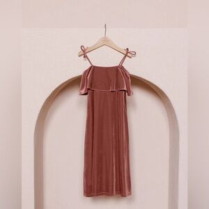 Revelry Bridesmaid Kids Riley Convertible Velvet Dress